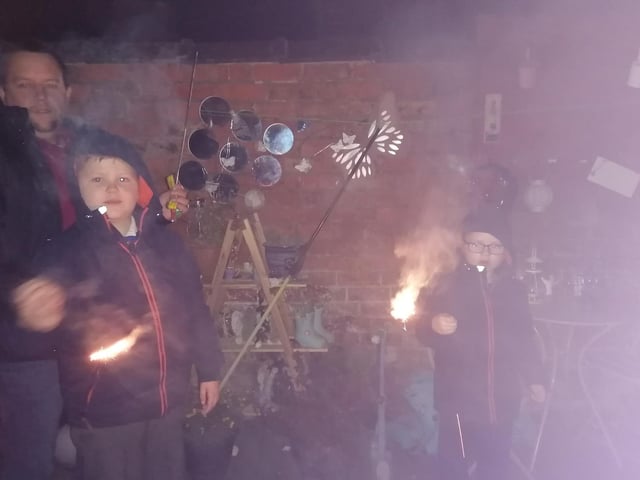 Jane Peck, chairman of Rainbow Stars in Sleaford said her family had sparklers in the garden too. EMN-200611-170556001