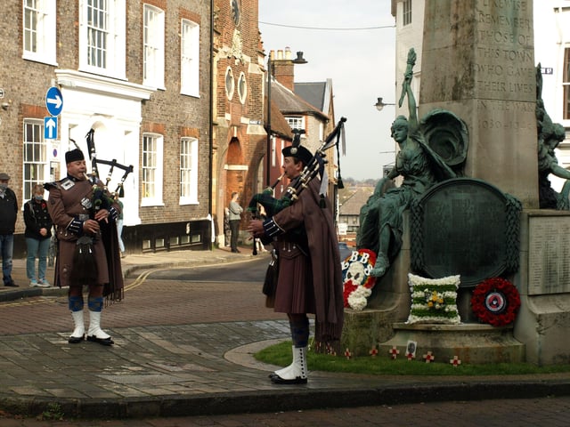 Remembrance Sunday 2020 in Lewes. Picture: Robert Gattoni