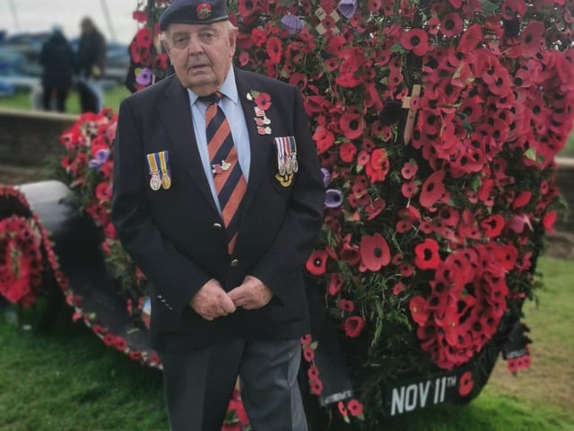 Remembrance Sunday in Bexhill, East Sussex, where a poppy car has delighted onlookers. Picture: Andrew J Crotty