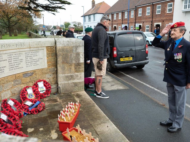 Selsey remembers the fallen on Remembrance Sunday 2020. Picture: Chris Hatton