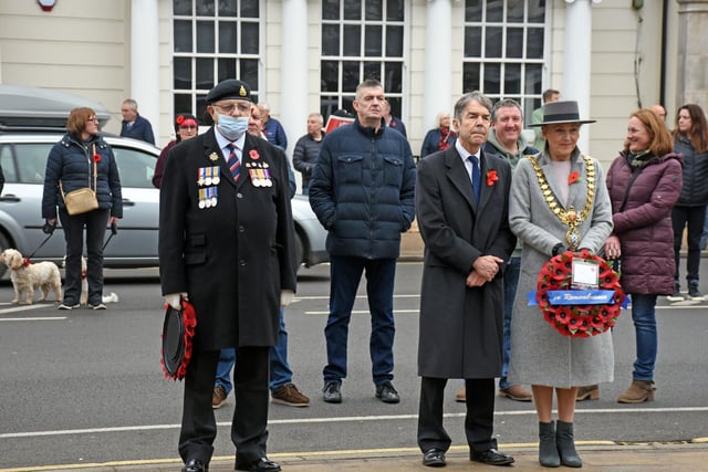 Photos from the scaled-back Remembrance Service in Leamington.