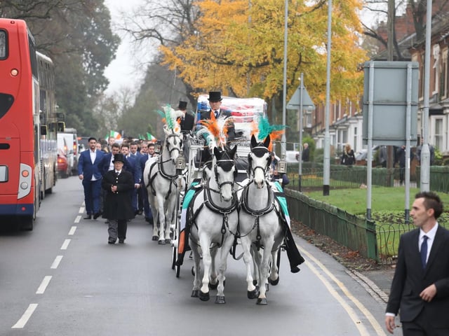 The funeral today.