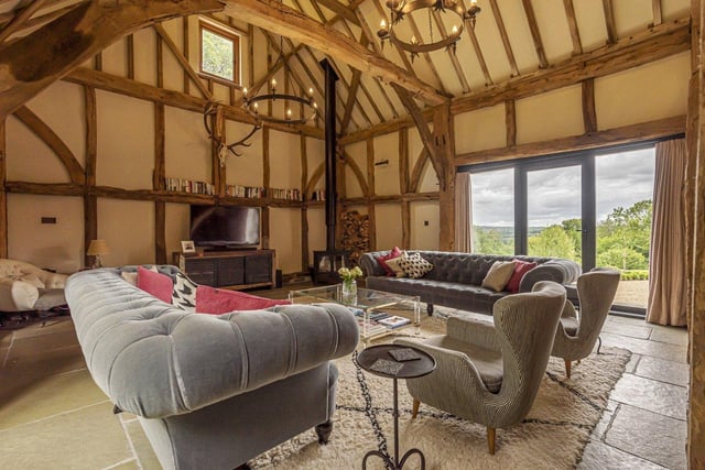 The Gatehouse Barn is accessed via a private driveway and offers exceptionally light and spacious living space.