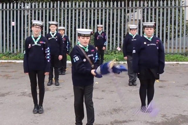 Remembrance service at 5th Littlehampton Sea Scouts, filmed by Aiden Riley