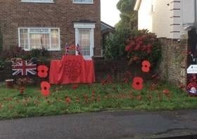 Pam Britto, a long serving  Member of  Westham WI, paid her respects with this display outside her home. Picture by Kim Charlton. SUS-200911-103734001