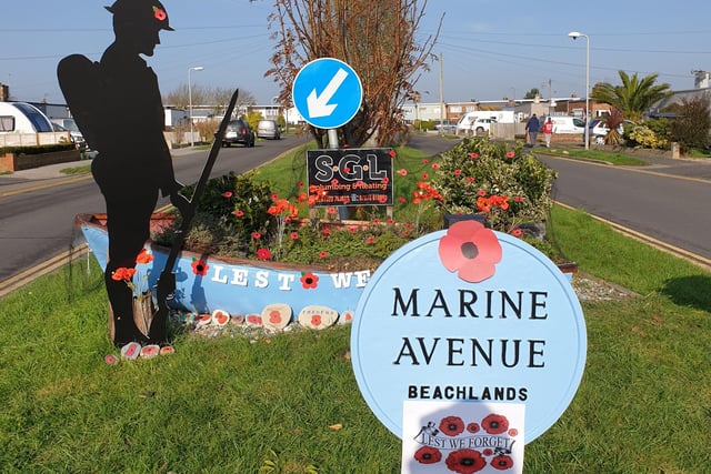 The community of Pevensey and Pevensey Bay paid their respects with this roadside display. Picture by Abby Lewis. SUS-200911-105800001
