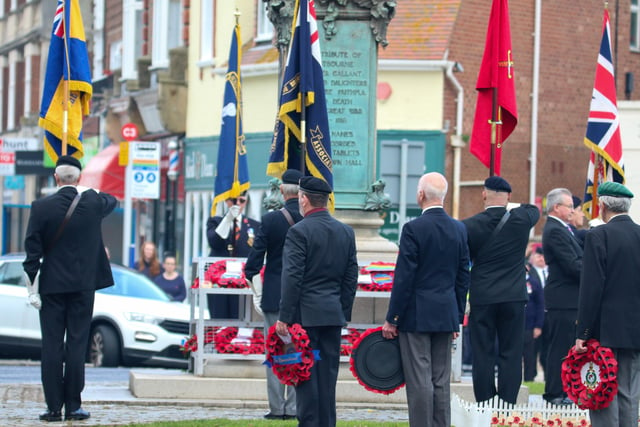 Remembrance Sunday wreath laying at Eastbourne War Memorial. Picture by Pete Abel. SUS-200911-102031001