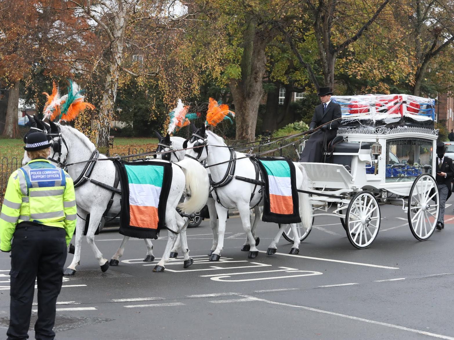 The funeral today.
