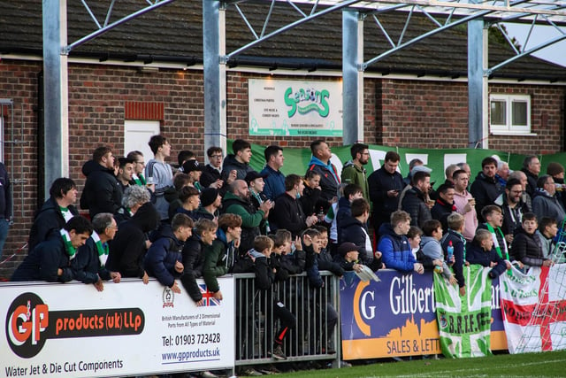 Rocks fans watch their team take on Tooting and Mitcham in the FA Trophy - and celebrate them winning / Pictures: Harry Holder, stillsbyharry.co.uk