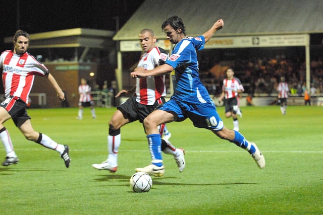 August, 2007. Posh 2, Southampton 1, League Cup. One of the first signs Posh could be heading for good things under Ferguson as his League Two side beat Championship opposition at London Road. George Boyd (pictured) and an own goal settled the tie.