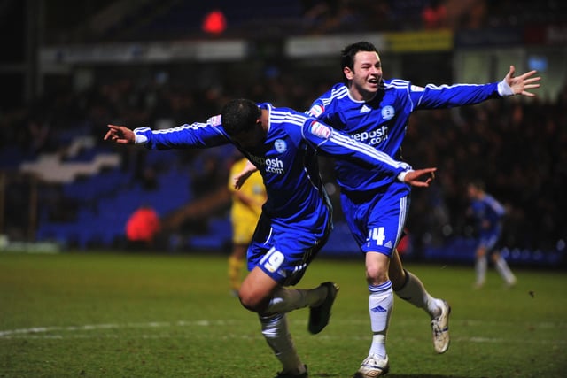 February, 2011, Posh 5, Sheffield Wednesday 3, League One. Posh were back in League One, but Fergie was back at the club along with the good times. Boyd and Mackail-Smith scored twice in this thriller with Nathanial Mendez-Laing also netting. The picture shows Mendez-Laing celebrating his goal with Lee Tomlin (right).