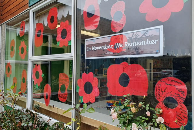 Poppy display at Lime Walk Primary School