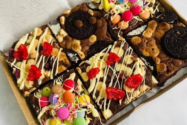 Homemade by Victoria is a private catering business providing cakes, afternoon tea, buffets and canapes for events. Pictured is one of her letterbox brownie boxes that can be delivered anywhere in the UK!