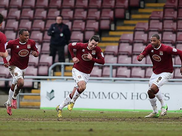 One of 10 straight home league wins for the Cobblers on their way to the play-off final at Wembley. Goals from Chris Hackett (9) and Roy O'Donovan (30)