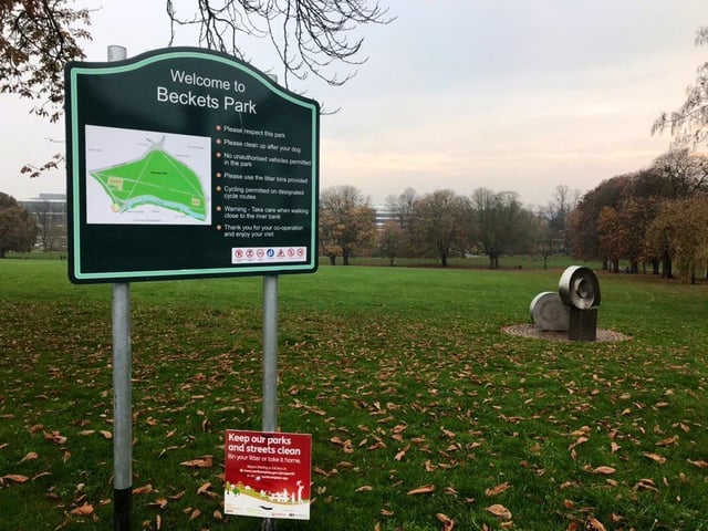 Beckets Park is a traditional park in Northampton alongside the bank of the River Nene.
