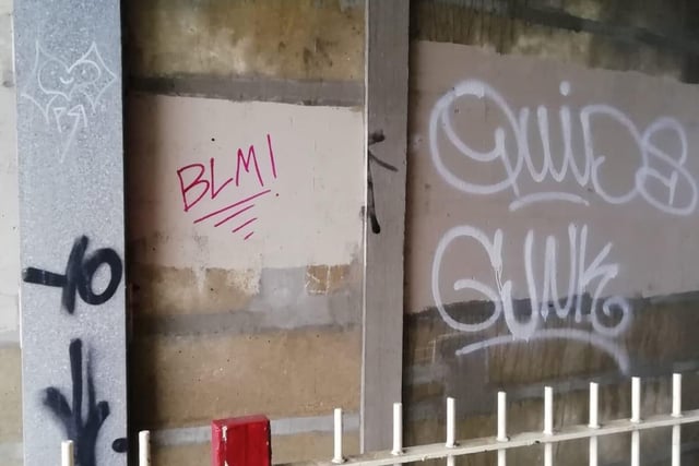 Vandalism and graffiti around   Orton Mere station EMN-201116-142106009