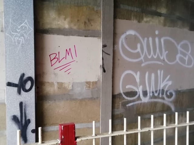 Vandalism and graffiti around Orton Mere station EMN-201116-142106009