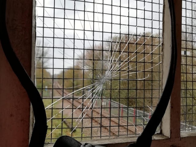 Vandalism and graffiti around Orton Mere station EMN-201116-141957009