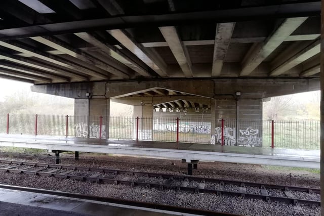 Vandalism and graffiti around   Orton Mere station EMN-201116-142018009