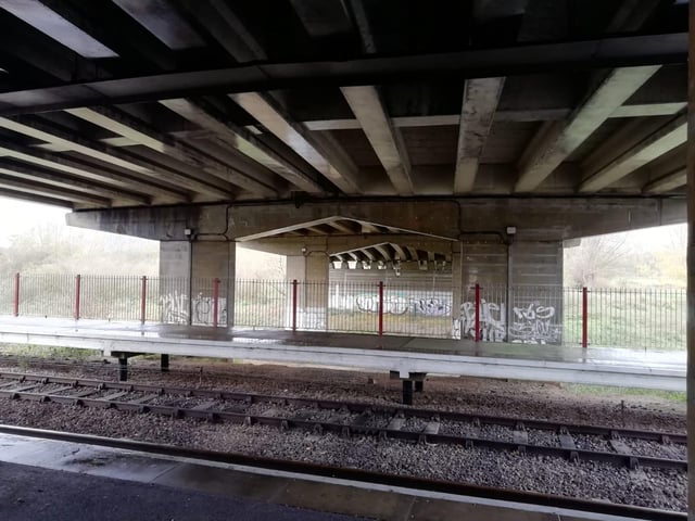 Vandalism and graffiti around Orton Mere station EMN-201116-142018009