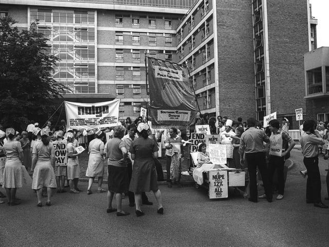 Hospital staff hold protests against low pay