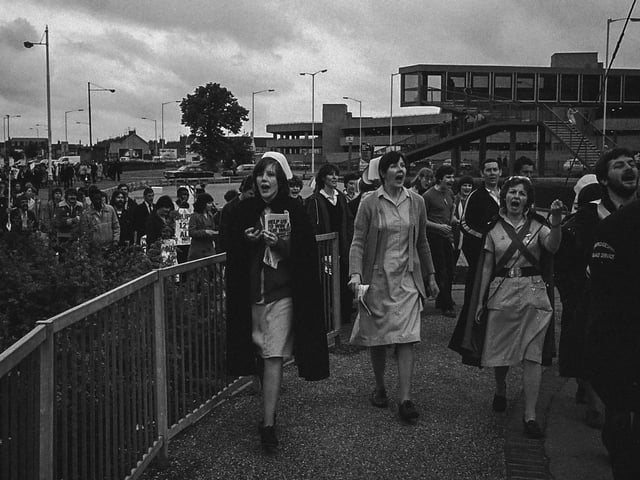 Hospital staff hold protests against low pay