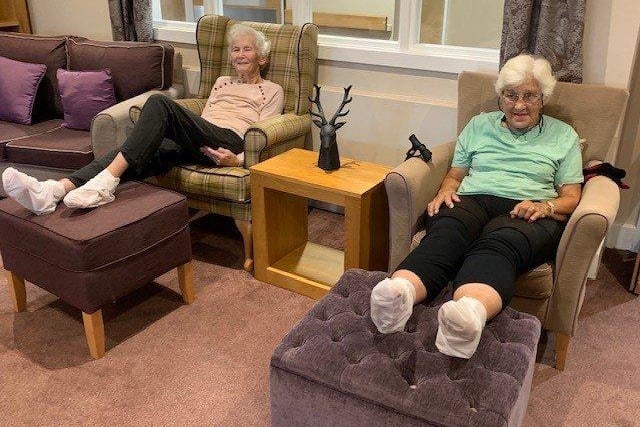 Female residents were treated to a pamper afternoon