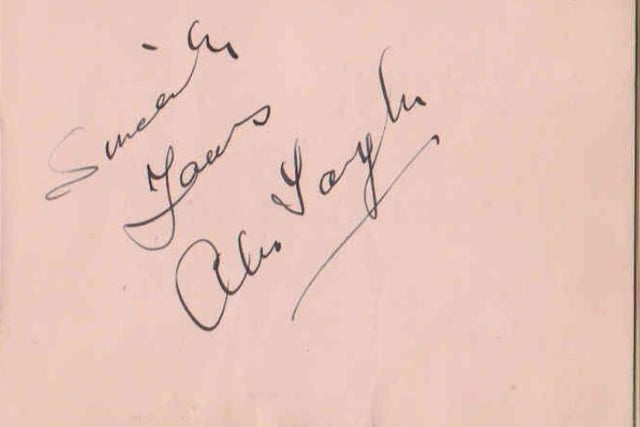 Gladys Brown's autograph book featuring signatures from the world of music hall and film in the 1930s, including Billy Cotton