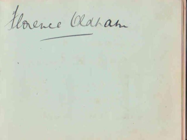 Gladys Brown's autograph book featuring signatures from the world of music hall and film in the 1930s, including Billy Cotton