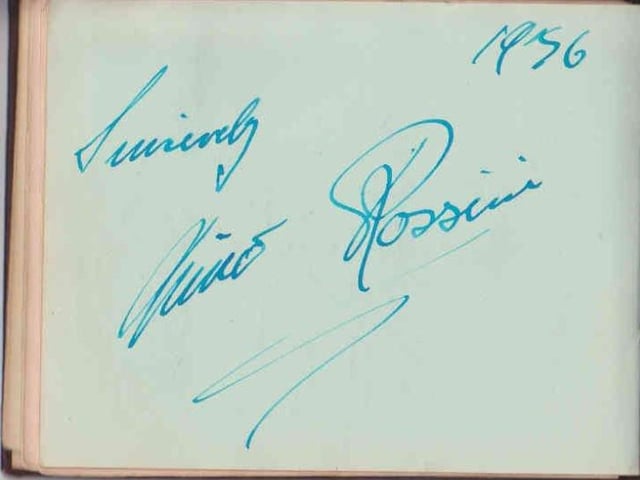 Gladys Brown's autograph book featuring signatures from the world of music hall and film in the 1930s, including Billy Cotton