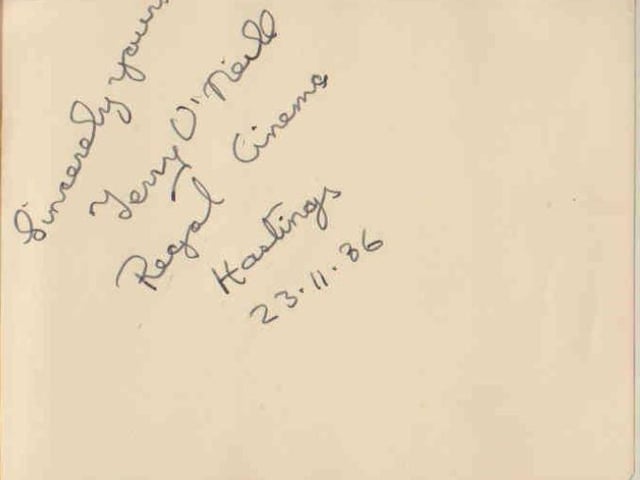 Gladys Brown's autograph book featuring signatures from the world of music hall and film in the 1930s, including Billy Cotton