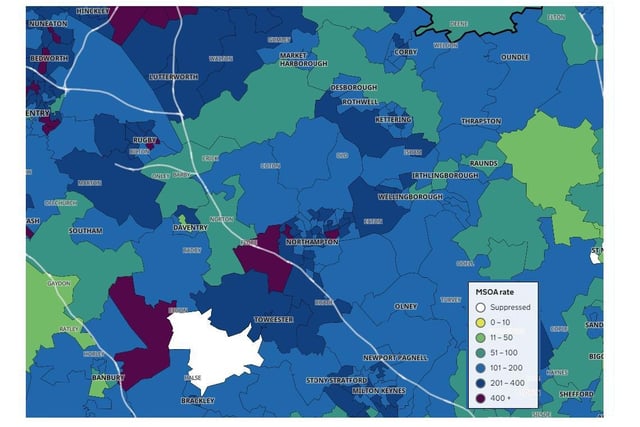 How the picture looks across the county on the Government's interactive map