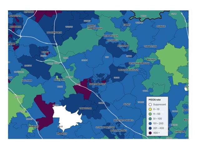How the picture looks across the county on the Government's interactive map