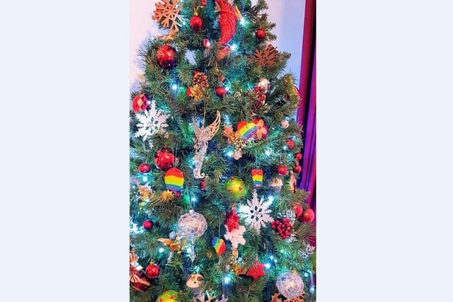 Annie James from Stanground has brought Pride to her Christmas tree with her wonderful handmade rainbow flag decorations for the LGBTQIA+ community