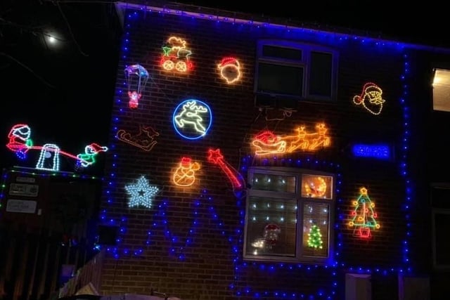 Emma Yeoman Stockhill is making sure Santa can see her house in Stanground with this fantastic light display
