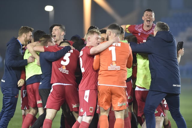 2) Posh 1, Chorley 2, FA Cup, 2020: Given the gap in the rankings between the two sides this was a complete humiliation. The Chorley players are pictured celebrating a well deserved win.