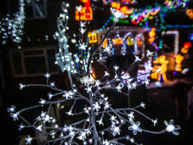 The house is covered by more than 100 lights. Photo: Kirsty Edmonds.