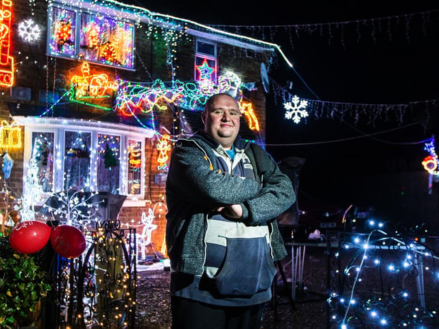 Ashley Matthews says he loves decorating the house every year. Photo: Kirsty Edmonds.