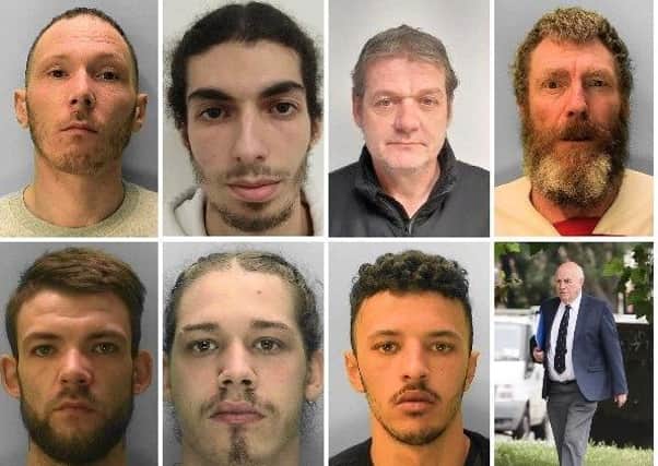 Some of the criminals jailed in November SUS-200212-134150001