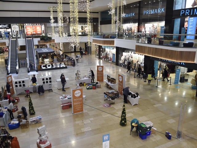 Post lockdown shoppers in the city Queensgate shopping centre. EMN-200212-094243009