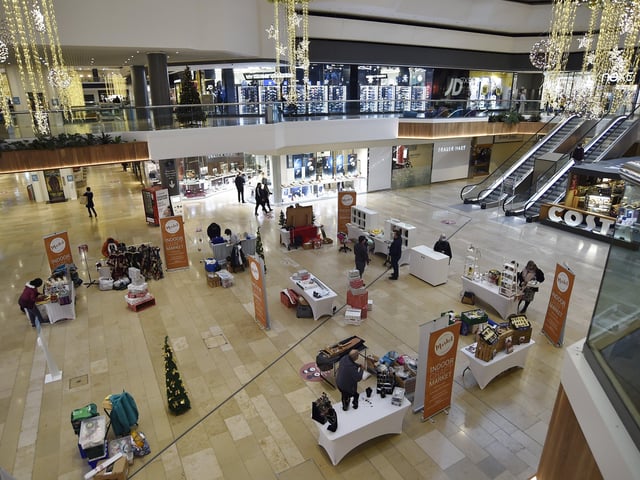 Post lockdown shoppers in the city Queensgate shopping centre. EMN-200212-094221009