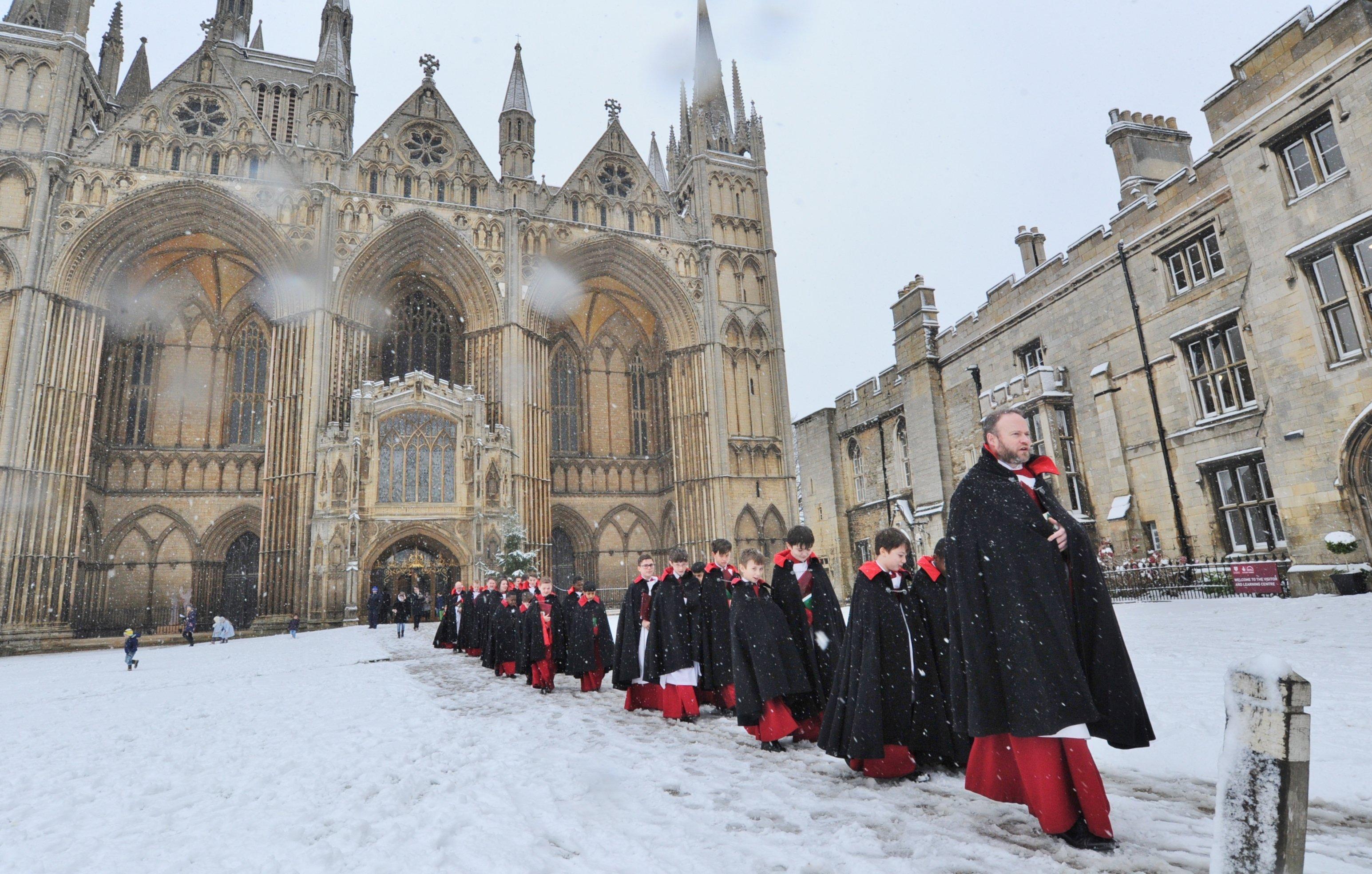 There has been no heavy snowfall in Peterborough this year (all pics taken before social distancing rules)