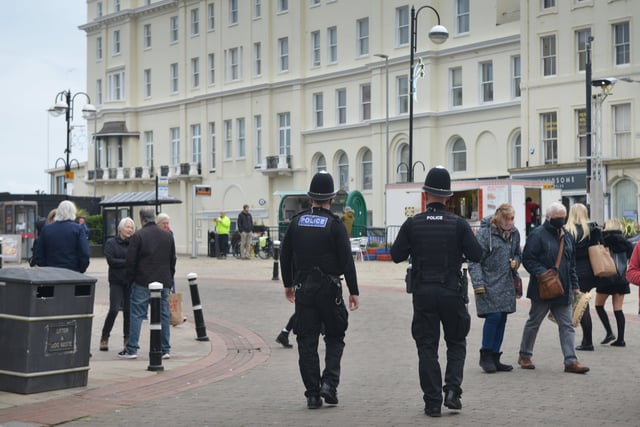Hastings town centre pictured at the end of England's second lockdown on 2/12/20. SUS-200212-143643001