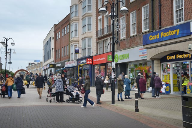 Hastings town centre pictured at the end of England's second lockdown on 2/12/20. SUS-200212-143919001