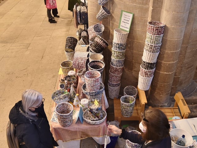 Peterborough Cathedral Christmas market. Rob Marsden from OliveOlive from Woodhurst EMN-200412-122400009