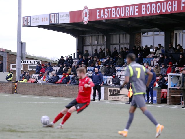 The fans were back at Priory Lane to see Eastbourne Borough beat Dartford 3-1 / Pictures: Lydia and Nick Redman