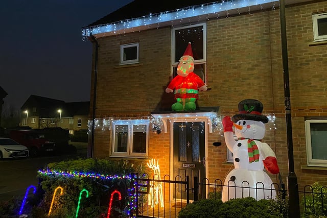 James Wykes' family home in Middleton. James said: "All the kids ask us throughout the year when is the snowman going to come back."