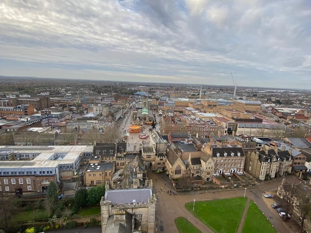Ben and Carlo from Dawson's Steeplejacks have been working on the cathedral this week