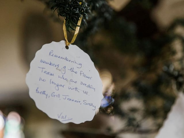 Messages left inside the church by some of the visitors who had added decorations to the tree (C) Sally Masson Photography