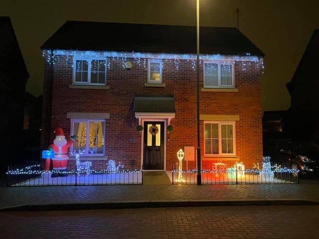 This wonderful picture was sent in by Theunis - the fake snow really completes it!